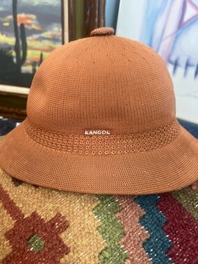 Kangol Bermuda Casual Bucket Hat Brown Small Ventair Safari Bell Brim